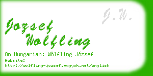 jozsef wolfling business card