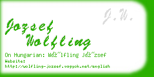 jozsef wolfling business card